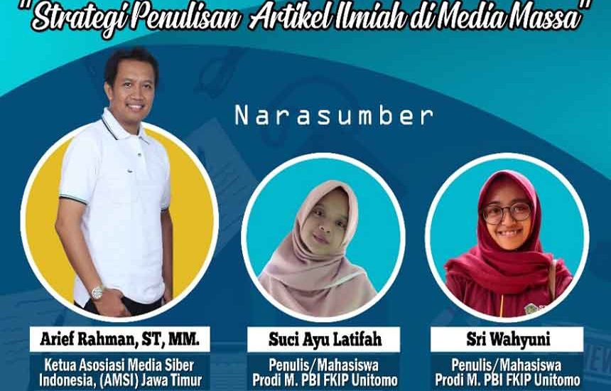 Webinar Unitomo, Menulis Artikel Ilmiah