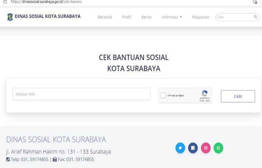 Cek Bansos, Cukup Lewat Website