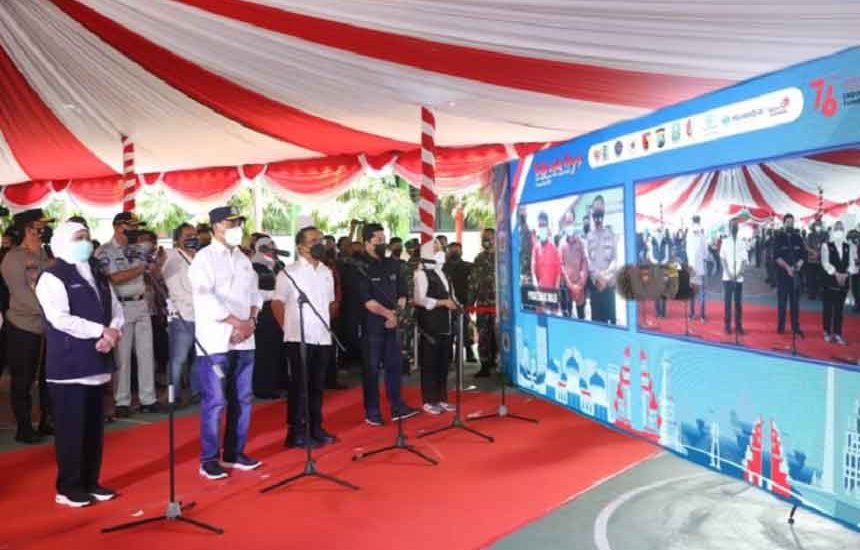 Tiga Meneg Tinjau Vaksinasi di Bojonegoro