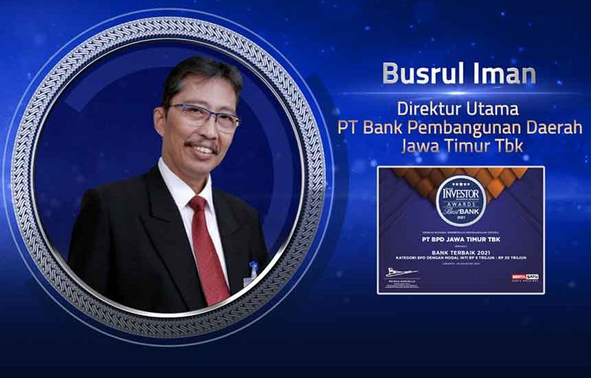 Bank Jatim Raih Penghargaan Bank Terbaik 2021