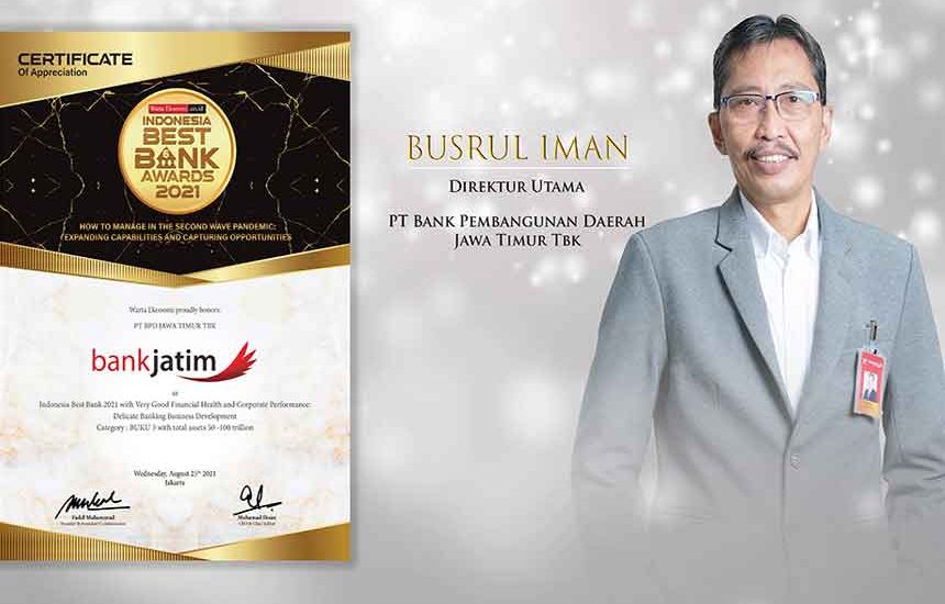 Bank Jatim Raih Penghargaan ‘Indonesia Best Bank 2021’