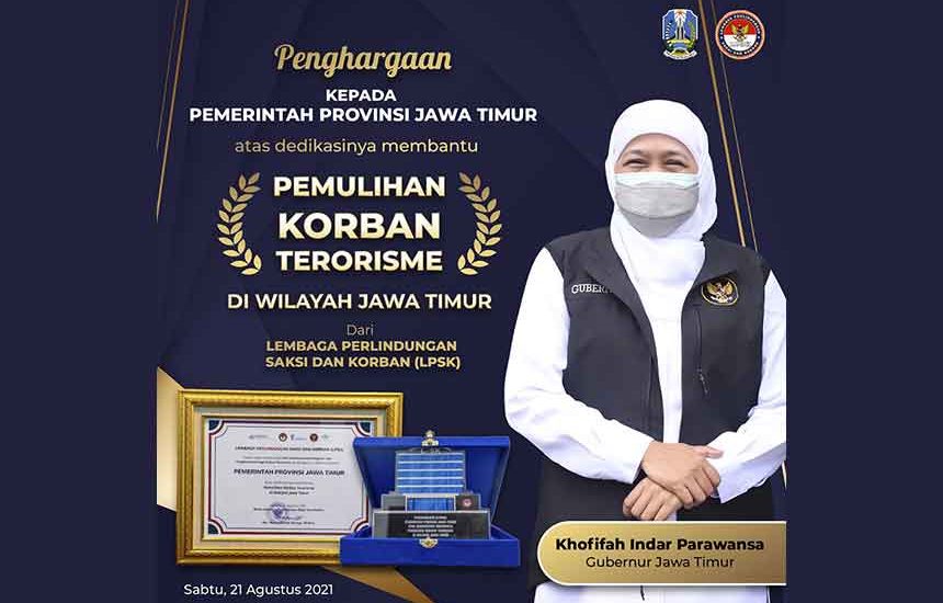 Jatim Terima Penghargaan dari LPSK