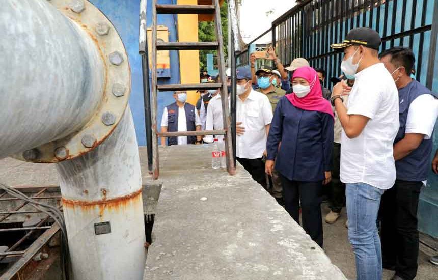 Khofifah Tinjau Rumah Pompa di Sampang