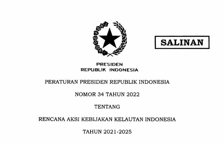 Perpres Aksi Kebijakan Kelautan