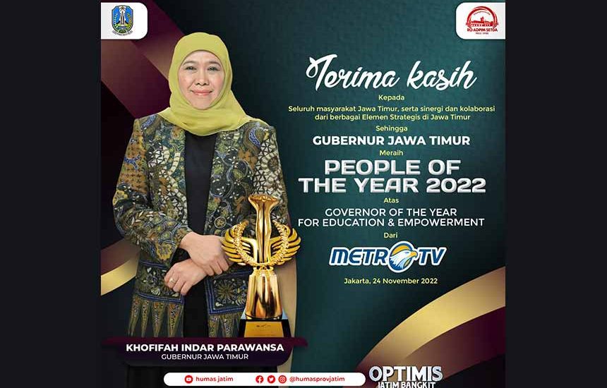 Khofifah Raih Governor of The Year MetroTV