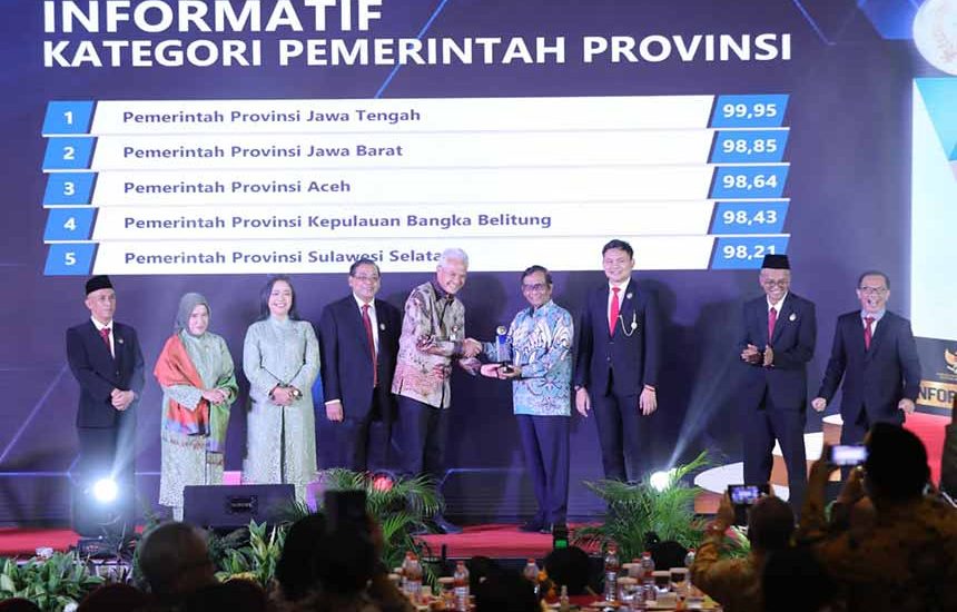 Jateng Lima Kali Raih Anugerah Keterbukaan Informasi Publik