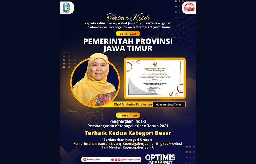 Jatim Raih Penghargaan Ketenagakerjaan