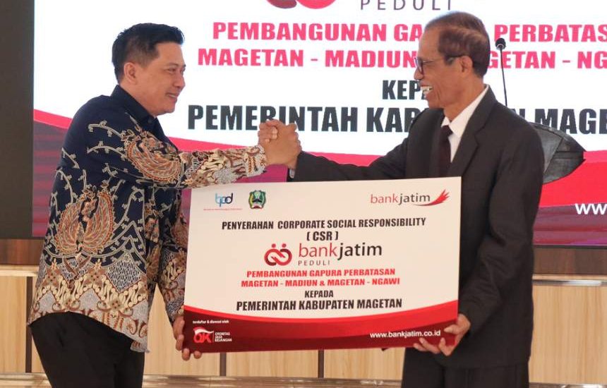 Bank Jatim Bangun Gapura Perbatasan Magetan