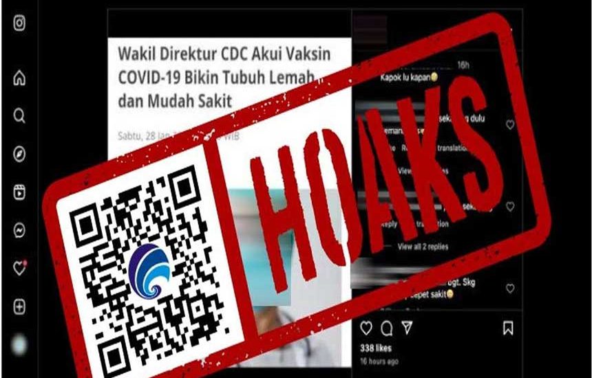 Hoaks Vaksin Covid-19 Akibatkan Tubuh Lemah Mudah Sakit