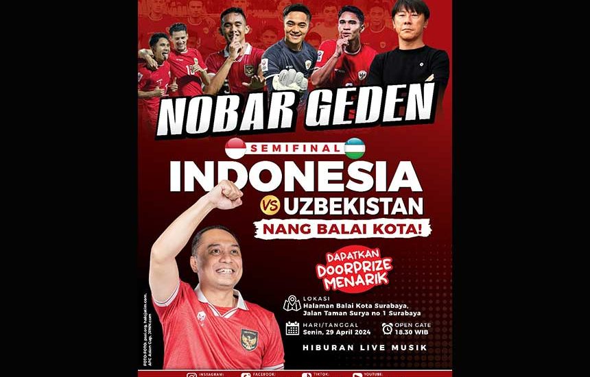 Ijin MNC, Nobar di Balai Kota Surabaya