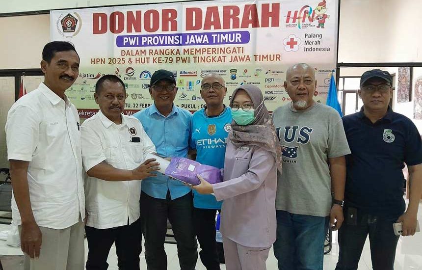PWI Jatim Sukses Gelar Donor Darah