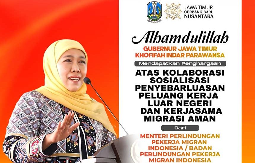 Lindungi Pekerja Migran, Khofifah Raih Penghargaan