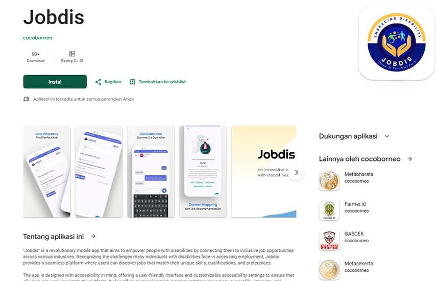 Jobdis, Akses Kerja Penyandang Disabilitas