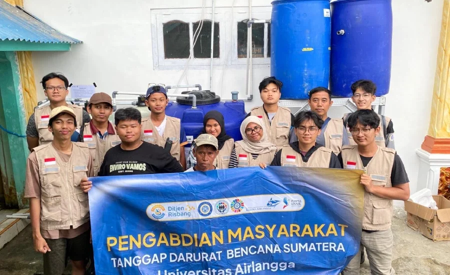 Tiga Pekan Pascabencana, Tim UNAIR Hadirkan Solusi Air Bersih di Limo Badak