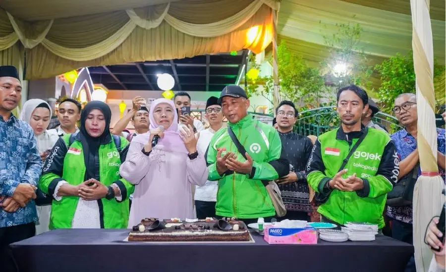 Khofifah Gelar Silaturahmi Lebaran dengan 250 Ojol, Tegaskan Peran Penting Sektor Informal