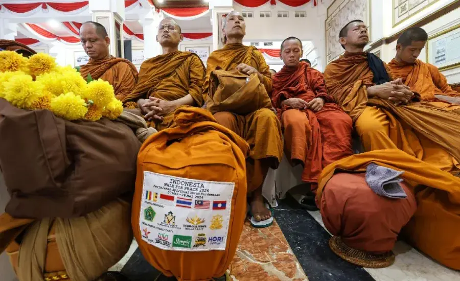 Surabaya Sambut Hangat Bhikkhu Walk for Peace 2026, Tebarkan Pesan Perdamaian dan Toleransi ASEAN
